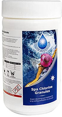 WedDecor Chlorine Granules for Hot Tub and Swimming Pool 1kg, Water Treatment for Rapid Disinfecting & Cleaning Premium Grade Stabilised Chlorine Granules Clear Water of Hot Tub Spa Swimming Pool