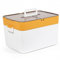 Theo&Cleo Erste Hilfe Box, Medizinbox Gross, Hausapotheke Box, Medikamenten Aufbewahrung XXL, Medizinkoffer, Apothekenbox (Orange)