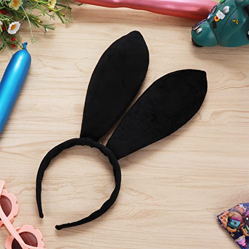 Sibba Serre-tête Oreilles De Lapin En Peluche Pour Déguisement De Noël Cosplay Anniversaire Halloween Pâques Fête Coiffure Accessoire De Jeu Décoration Pour Femme Style Foncé