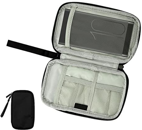 Portable Electronic Organizer - Jagowa Bag: Power Bank, Cable, Hard Drive Case, Travel Pouch with Zipper - Compact & Stylish - Black