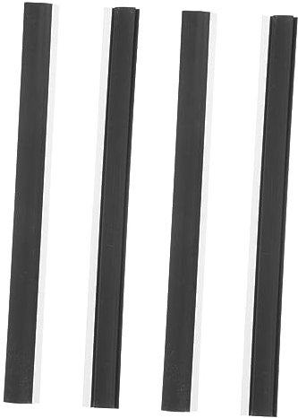 COOLHIYA Dustpan Rubber Lip Replacement, 4pcs Black Rubber Strips for Dustpan Edge, Rubber Material, Suitable for Various Cleaning Tools