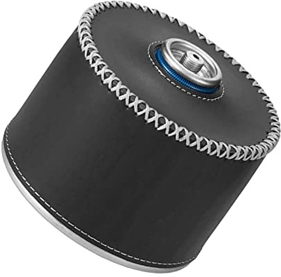 Focket Gaskartuschen-Schutzhülle, Effektiver Schutz, Gaskanister-Abdeckung, PU-Leder, Handgefertigt, für Picknick (Schwarz)
