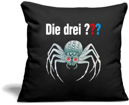 Die DREI Fragezeichen und die Silberne Spinne Kissenbezug 45x45 cm
