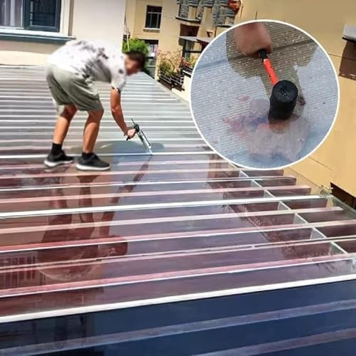 Clear Polycarbonate Sheets,Plastic Roof Panel,Weather-Resistant and Transparent Greenhouse Roofing Sheets,UV Protection Rain Outdoor Awning Covers,Glass Replacement,Easy Cut (0.8x3m(2.62x9.8ft))