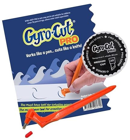 Genuine Gyro-Cut® PRO Tool with Medium Blade Fitted Gyrocut Gyrocutter Fabric Cutter Applique Craft Crafting