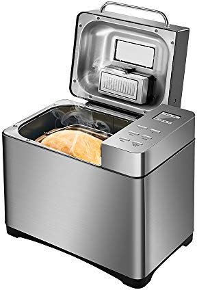 650W Automatic Bread Machine, Multi Bread Making Machine, Digital Bread Maker with Fruit Nuts Dispenser & 17 Menu Settings, CE/FCC/CCC/PSE, Silver (Silver 500g/34x21x31.5cm)