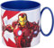 ALMACENESADAN, 5074 Tasse lavable au micro-ondes, capacité 265 ml, produit réutilisable (Avengers Rolling)