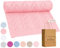 Mikos* 100% Bio-Baumwoll Leichte Babydecke - Ajourmuster - Perfekt für Sommer & Frühling - Strickdecke für Babys, Kinder und Neugeborene Hypoallergen 80x100cm (28) (Rosa)