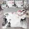 buyluhn Bettdecke 240x220 Ohne Bezug Nutzbar，4 Jahreszeiten Bettdecken Kirschblüten GroßE Steppdecke Graue Kunst Ganzjahresdecke，Waschbar Bettzeug mit 2 Kissenbezug für Sommer Winter Doppelbett