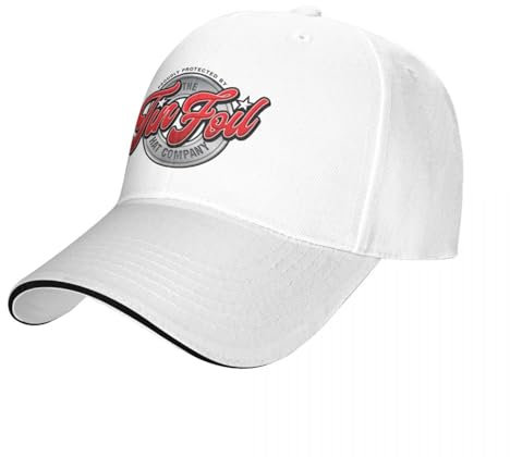 CIZIEOE Baseballmütze Basecap The Tin Foil Hat Company Baseballkappe mit roten Buchstaben, Sonnenschutz, Trucker-Mütze, Partyhut, Kappen für Männer und Frauen