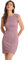 Allegra K Robe Moulante Femme en Dentelle Florale élégante Robe Fourreau de Business à Manches Courtes en Tricot Extensible Rose foncé S