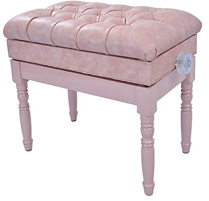 PLMNBQWE Verstellbare Keyboard-Klavierbank mit wasserdichtem Kissen-Aufbewahrungsfach Deluxe und praktischem Klavierhocker