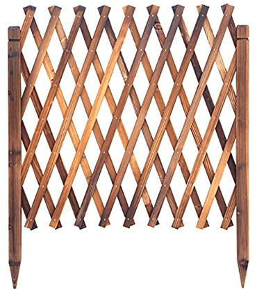 SIMAIT Pflanzenschirm, erweiterter Holzzaun, Gartenzaun, Teleskop-Klettergerüst für Pflanzen, Holz-Gartengitterzaun/Weihnachtsbaumzaun, Sichtschutzzaun (Größe: H150 x L200 cm)