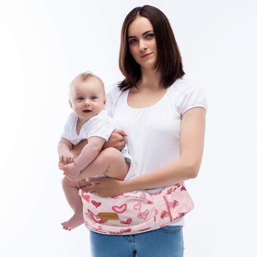 Baby Hüftsitz für 3-30 kg Neugeborene ab Geburt,Ergonomische gemütlich und leichtgewichtig Leichte Taille Hocker 4 Tragepositionen für Kinder 3-36 Monate Neugeborenes