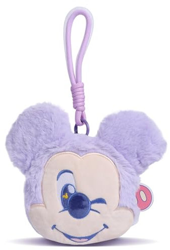 MINISO Mickey Mouse Geldbörse Damen, Disney Micky Portemonnaie Damen Klein Lila, Plüsch Geldbeutel Mädchen, Micky Maus Münzbörsen für Kinder, Mini Portmonee Mickey Mouse Geschenke für Damen Mädchen