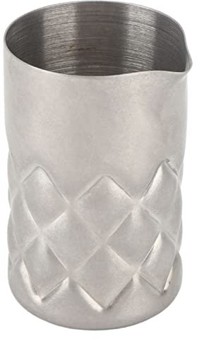 Cocktail Mixing Glass, Premium Stainless Steel, Double Walled Cocktail Shaker,Keeps Drinks Cold or Hot (Silver Mesh)