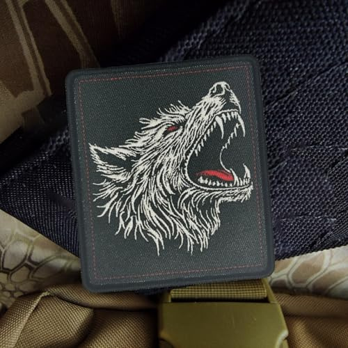 Klett Patches, Wilde Wölfe Aufnäher Drucken Klettbänder Moral MilitäR Aufkleber Für DIY Rucksäcke, Jacken, Jeans, Kappen, Kleidung