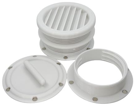 intulon Tragbares Klimaanlagen-Entlüftungsset mit magnetischer Rohrbefestigung für Wohnmobile und Häuser (Typ G) für Ecoflow Wave 2 Tube D (1,3 cm Wandstärke, weiß)