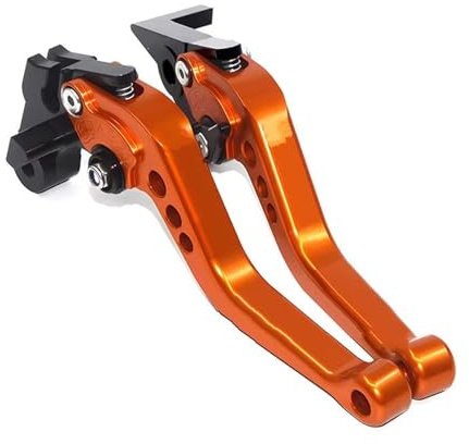 Bremskupplungshebel Zubehö Für Vespa GT 125/200 GTS 125ie 300ie Super GTS 250/ABS GTS 300 GTS250 GTS300 CNC Motorrad Roller Links Rechts Scheibenbremshebel Kupplungshebel Barsch(Orange)