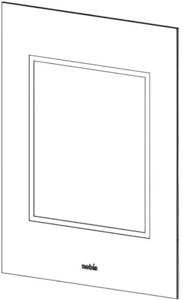 Cristal para puerta serigrafiado + logotipo original Nobis para estufa A 10 Light