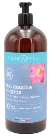 Dermasens Gel Douche Surgras 3 en 1 Fleur d'eau 1L