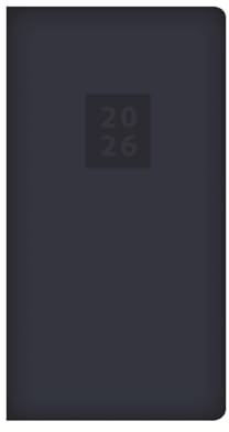 Taschenkalender 2026, schmal, Wochenansicht, Marineblau, geprägt, weicher Einband, Brieftaschen-Größenplaner – Arbeit, Schule, Reisen, kompaktes Tages-Organizer, Notizbuch für Profis