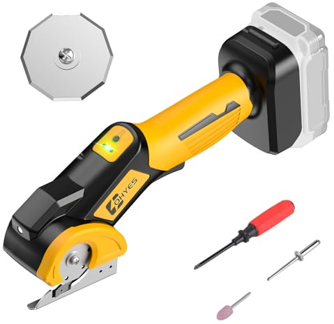 ohyes Electric Scissors Fit for DeWALT 20v Max Battery | 440RPM Rotary Cardboard Cutter For Fabric Carpet Plastic Added Replacement Blade(Battery not included)