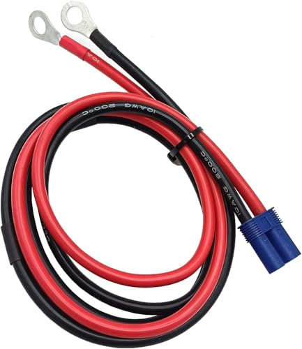 YUNIQUE GREEN-CLEAN-POWER EC5-Stecker weiblich mit O-Ring-Terminal und 100 cm Silikonkabel 100 cm – Adapter für Lipo Batterien, ESC, Ladegerät und RC Stromversorgung