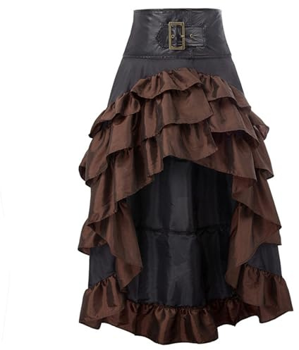 Gonna medievale da donna, gotica, costume di carnevale, classico, da pirata, con orlo irregolare, lunghezza medievale, taglie forti, gonna a linee A, autunno, inverno, outwear