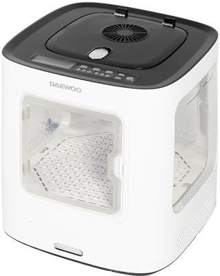 Daewoo - Asciugatore per Cani e Gatti Automatico 64L, Dryer Box Silenzioso con 4 Funzioni di Asciugatura, Sterilizzazione a Ozono della Cabina, 1700W, Sensore di Sicurezza, Cani e Gatti Accessori