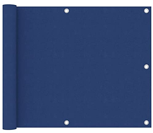 Windschutz Balkon, Balkon-Sichtschutz Blau 75x400 cm Oxford-Gewebe Sonnenschutz Balkon für Balkon, Pool, Terrasse
