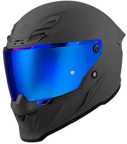 Bogotto Blade Motorradhelm, Schwarz Matt, Größe L, ECE 22.06 Zertifiziert | Beschlaghemmend