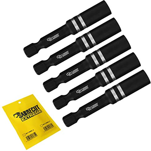 5 x SabreCut SC1160S2_5 55mm professionelle magnetische Bithalter mit Schlagfestigkeit (magnetisch nur für Schlagbits und NICHT für Schrauben) für Schlagschrauber