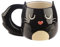 Puckator Feline Fine Black Cat Shaped Tea Coffee Mug - Funny Home Accessories - Cute Gifts for Girlfriend - Large Mugs for Men Women Hot Drinks - Cute Cups Presents - Secret Santa Gift - Cup Set