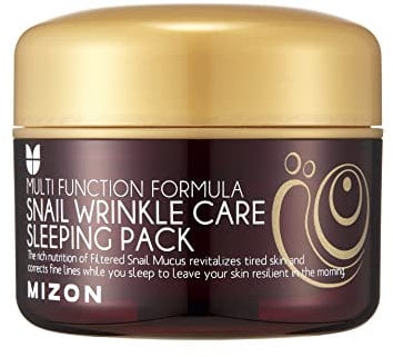 [MIZON] SNAIL WRINKLE CARE SLEEPING PACK (80g) Koreanische Hautpflege – Leave-in-Nachtmaske – Wachen Sie mit hydratisierter, jugendlicher Haut auf - Nachtpflege