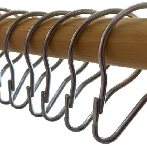 tendaggimania 10 pezzi Ganci Anelli per tenda Anelli Tende in Metallo, ganci tenda esterno da sole doccia, per bastone tenda a pressione bastone tenda doccia tenda vasca da bagno 36x63MM