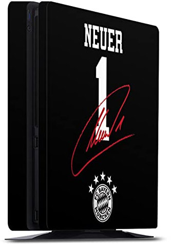 DeinDesign Skin kompatibel mit Sony Playstation 4 Slim Folie Sticker FC Bayern München FCB Manuel Neuer