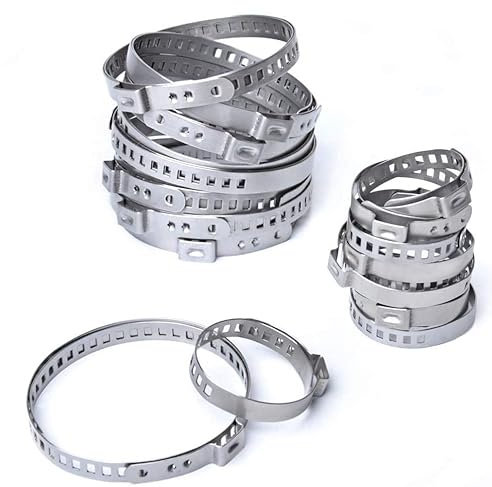 OTUAYAUTO Achsmanschette Schelle, 8 Stück groß, 8 Stück klein, 25 bis 125 mm Klemmschelle Ohrschelle