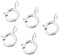 P Prettyia 5 Stücke 925 Sterling Silber Federringe Verschlüsse Schmuck Machen Steckverbinder Verschlüsse Für Halskette Armband - Silber