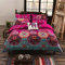 Omela Boho Bettwäsche Set 135x200 cm Bohemian Ethnischer Stil Bettbezug mit Reißverschluss 2 Teilig 100% Mikrofaser Indisches Muster Deckenbezug und Kissenbezug 80x80 cm