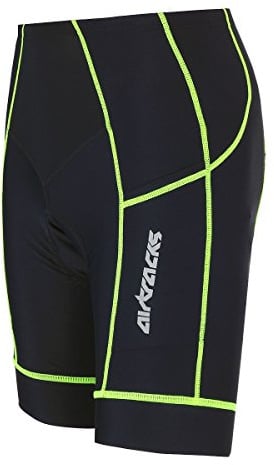 Airtracks Damen Fahrradhose Kurz Pro - Radhose - Radlerhose - 3D Coolmax gepolstert - Atmungsaktiv - UV Schutz - Schnelltrocknend