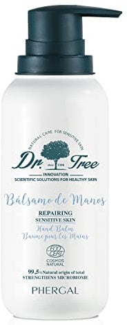Dr. Tree Bálsamo De Manos Reparador, Nutre, Hidrata y Protege, Pieles Sensibles, Airless, 99,5% Ingredientes Naturales, Sin Sulfatos SLE, SLS, Sin parabenos, Sin siliconas, ECOCERT, 200ml
