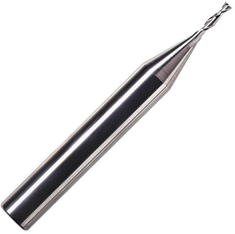 1mm x 3mm Flute x 1/4 Shank Solid Carbide Spiral 2 Flute Up Cut Router Bit for Wood, Hard Wood, PVC & Acrylic (1mm x 3mm Flute)