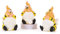 FriyGardcn Cute 3 PCS Honey Bee Gnomes Statues Bee Gnomes Figurines Table Decorations Handmade Gnomes Sculpture Home Decorations Garden Gnomes Home Décor