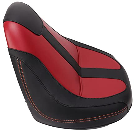 Cushion Rider, Motorrad Vordersitz Touring Solo Pad Kunstleder Starke Stütze Ersatz für Indian Scout Sixty Black Green (Schwarz + Rot)