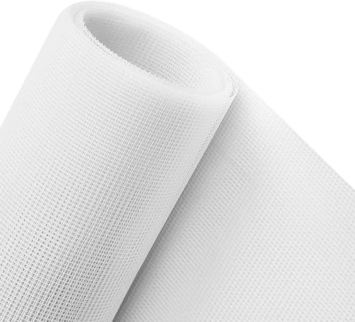 Fliegengitter Stoff Meterware Fliegengitter Stoff für Tür und Fenster, Moskitonetz Stoff Glasfaser Weiß, Moskitonetz Größe wählbar (100 x 300 cm)