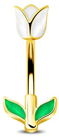 Jewseen Rook Piercings Daith Helix Knorpel Ohrring Banane Bar Schmuck Tulpe Augenbrauen Ringe 316L Chirurgenstahl Tragus Stud Conch Ohrringe, Edelstahl, Stahl