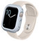 RhinoShield Bumper Case kompatibel mit Apple Watch Serie 9/8 / 7 [41mm] | CrashGuard NX - Stoßdämpfende Schutzhülle im schlanken Design, rutschfest - Silbergrau