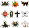 AWCIGG Set di 10 Formine per Biscotti di Halloween Stampini per Biscotti Halloween Tagliabiscotti con Gatto Bara Scheletro Ragno Pipistrello Croce Strega Cappello Fantasma Zucca