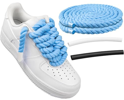 Endoto Cordones para Air Force 1 Shoe Laces Shoelaces | Gordos Gruesos Cuerda Cordón Con Perforación | Material: Algodón